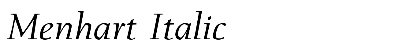 Menhart Italic
